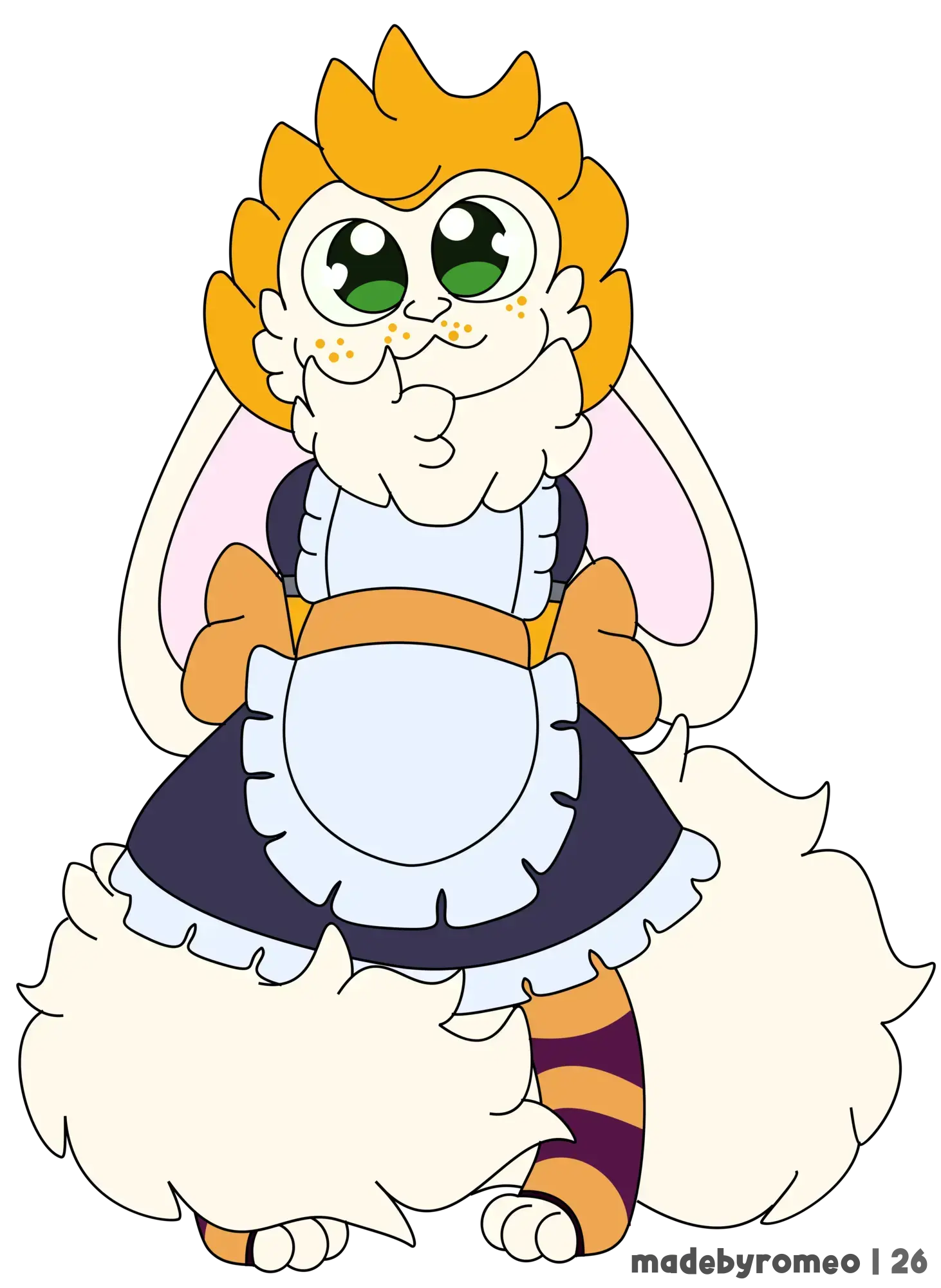 Apenas o Romeo com um Vestido de Maid. Ele ficou realmente adorável.