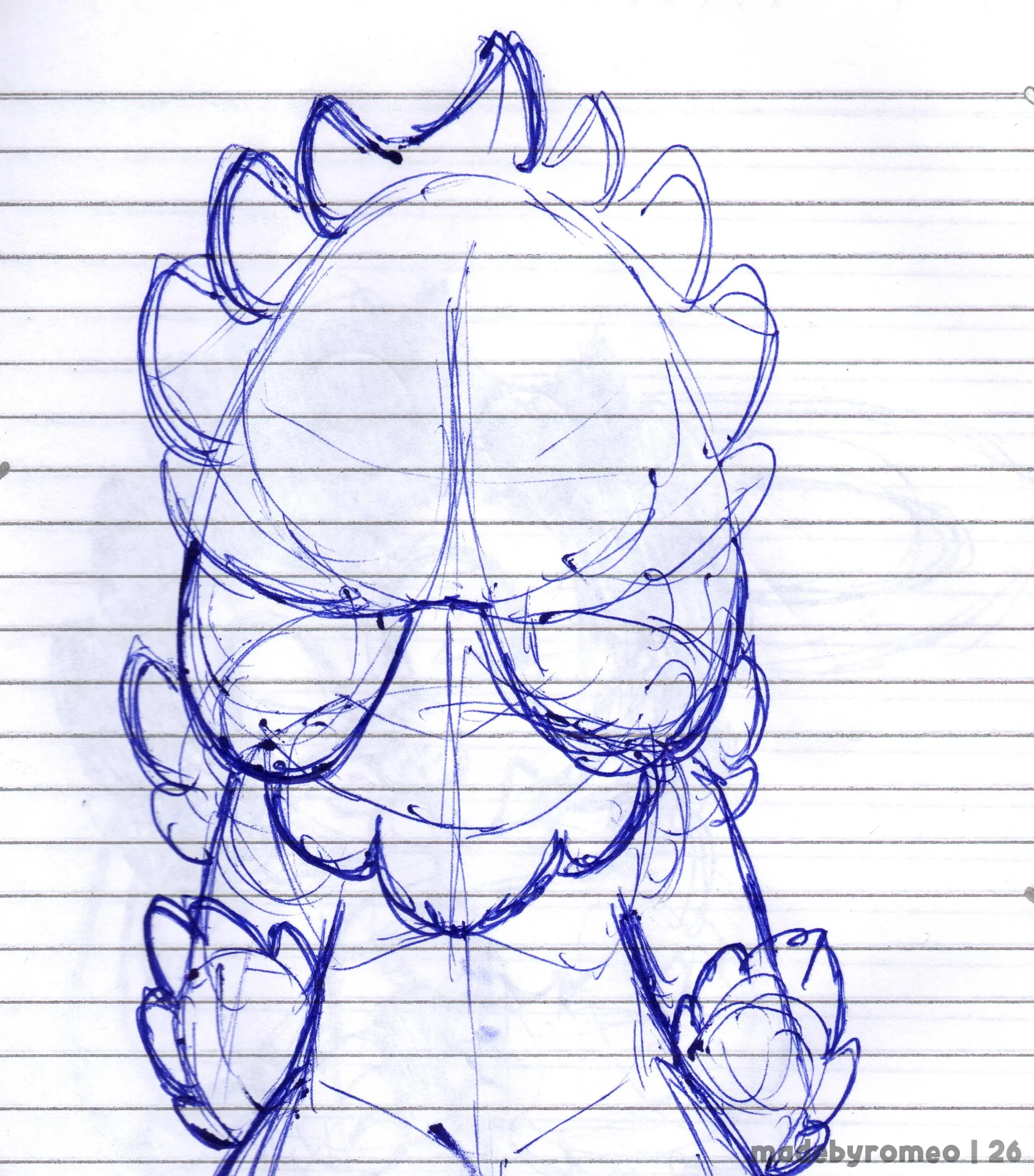 Uma segunda tentativa em fazer as orelhas do Romeo. Isso funcionou bem melhor.