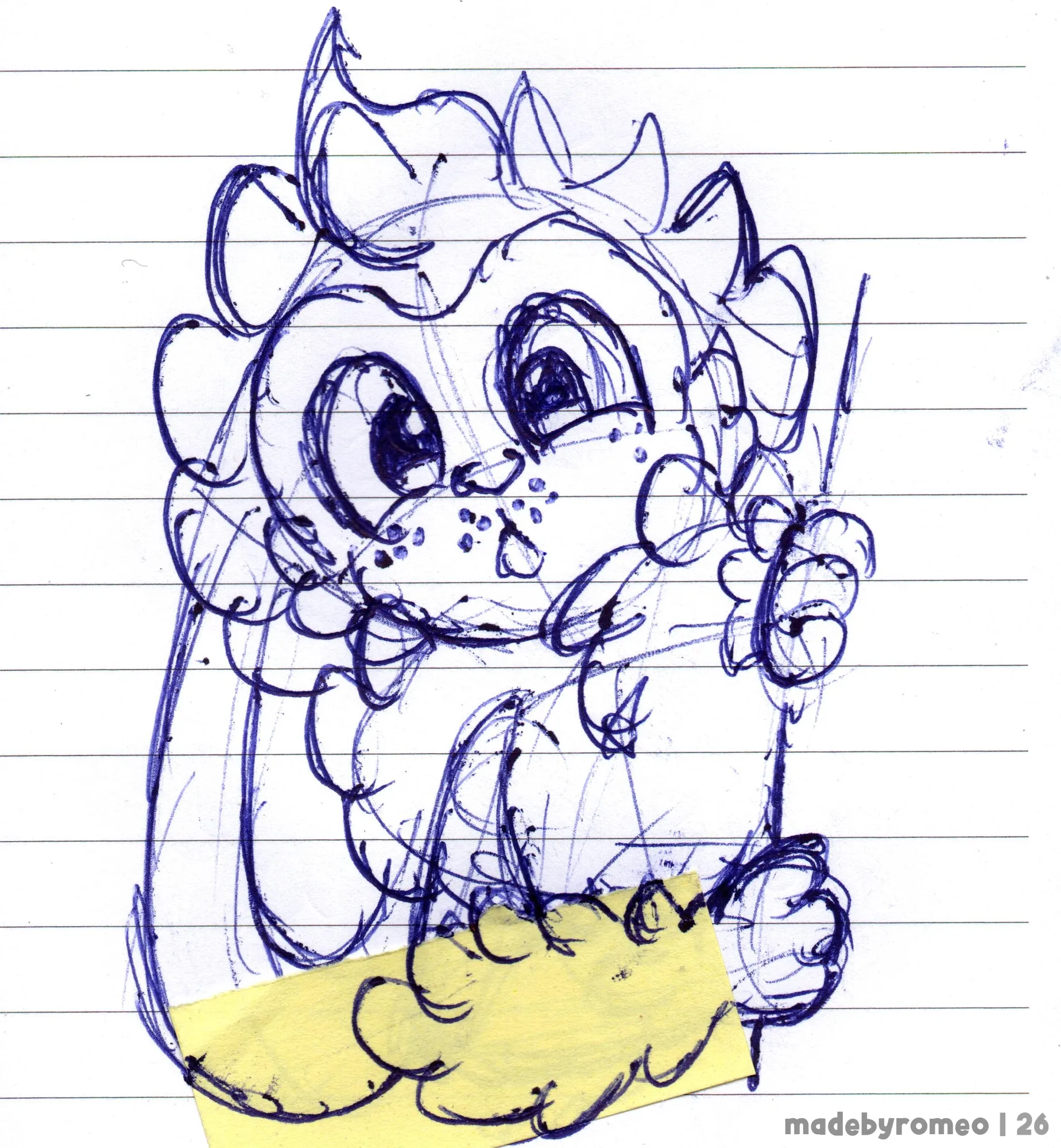 Apenas o Romeo espiando alguém e bem surpreso