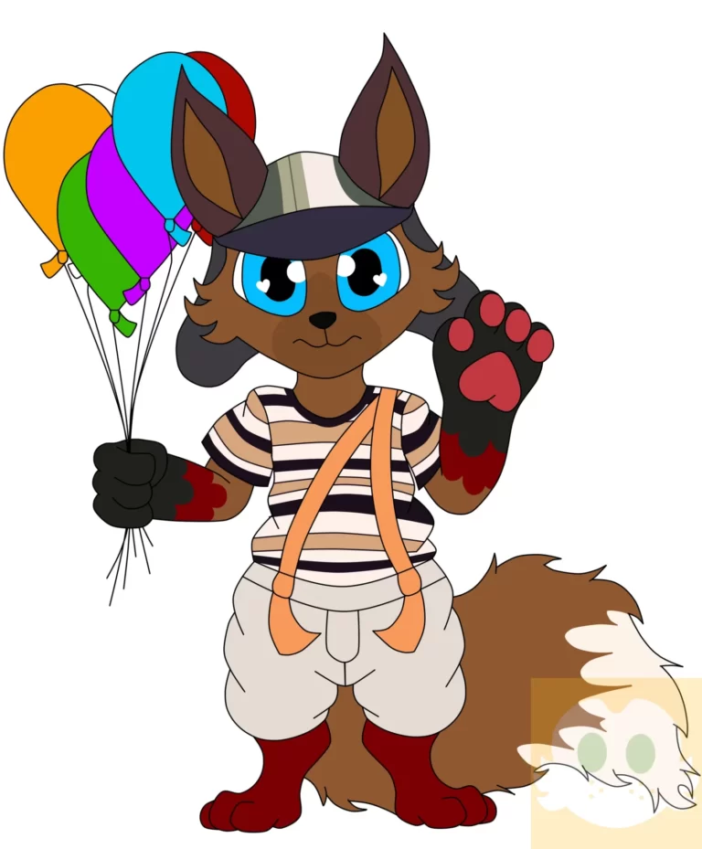 Um Hieno-Guará com a roupa do Chaves